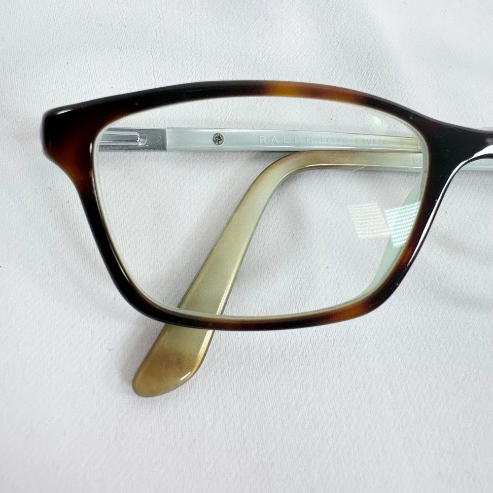 Ralph Lauren Eyeglasses RA7044 Tortoise Light Blue‎ Rectangular Frames Only 50mm